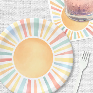 Assiettes En Carton Soleil Coloré Été Ensoleillé