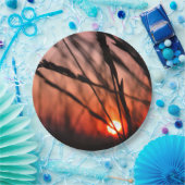 Assiettes En Carton Soleil dans l'herbe Plaques papier personnalisées  (Fête)