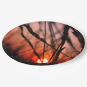 Assiettes En Carton Soleil dans l'herbe Plaques papier personnalisées  (Angle)