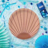 Assiettes En Carton Soleil Earth Tones Sunrise Brown Rust Retro Sunshi (Fête)