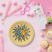 Assiettes En Carton Soleil et Lune (Fête)