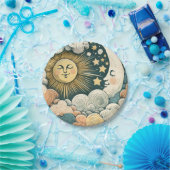 Assiettes En Carton Soleil et LuneSoleil enfant (Fête)