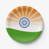 Assiettes En Carton Soleil "indien" (Devant)