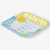 Assiettes En Carton Soleil & Lemonade Bleu & Jaune (Angulaire)