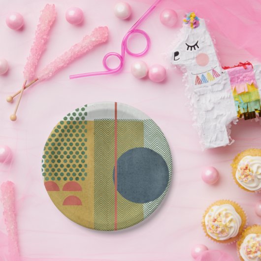 Assiettes En Carton Soleil Rouge IV (Fête)