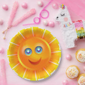 Assiettes En Carton Soleil souriant (Fête)