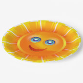 Assiettes En Carton Soleil souriant (Angle)