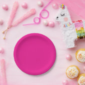 Assiettes En Carton Solide rose chaud (Fête)