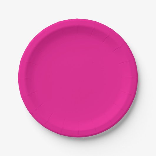 Assiettes En Carton Solide rose chaud (Devant)