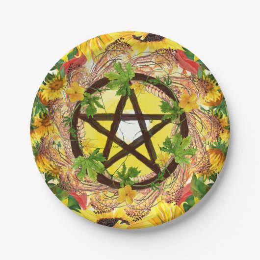 Assiettes En Carton Solstice Été Solstice Tournesol Lumineux & Electre (Devant)