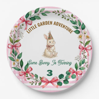 Assiettes En Carton Some Bunny Is Having a Birthday Lapin Personnalisé