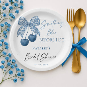 Assiettes En Carton Something Blue Before I Do Baby Shower n'est pas a