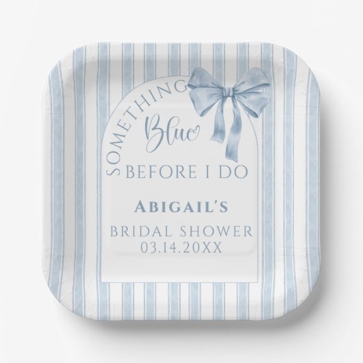 Assiettes En Carton Something Blue Before I Do Bow (Recto)