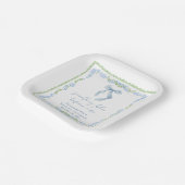 Assiettes En Carton Something Blue Bow Bridal Shower (Angulaire)