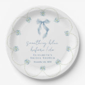 Assiettes En Carton Something Blue Bow Bridal Shower (Devant)