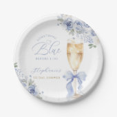 Assiettes En Carton Something Blue Florals Bow Bridal Shower (Devant)