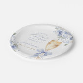 Assiettes En Carton Something Blue Florals Bow Bridal Shower (Angle)