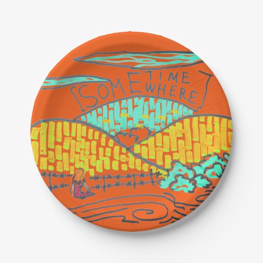 Assiettes En Carton Somewhere / Sometime Dinner Plate (Devant)