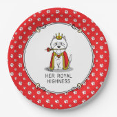 Assiettes En Carton Son Altesse Royale la reine Westie Chien (Devant)