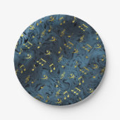 Assiettes En Carton son, métal, musique, musical, signe, note, forme, (Devant)