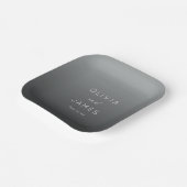 Assiettes En Carton Sophisticated Gray Minimalist Wedding (Angulaire)