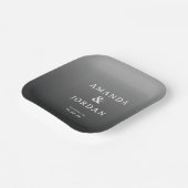 Assiettes En Carton Sophisticated Gray Minimalist Wedding (Angulaire)