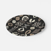 Assiettes En Carton Sophistiqué Boudcloth Africain Caraïbes (Angle)