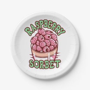 Assiettes En Carton Sorbet de framboise