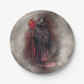 Assiettes En Carton sorcellerie | Sorcière foncée foncée foncée brilla (Devant)