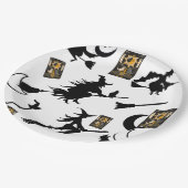 Assiettes En Carton sorcière assistant chatte lune bloomstick (Angle)
