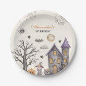 Assiettes En Carton Sorcière bébé douce et Éffrayante Anniversaire (Devant)