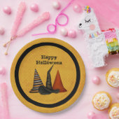 Assiettes En Carton Sorcière Casquette fête d'Halloween (Fête)