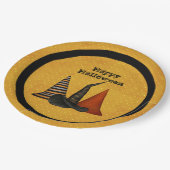 Assiettes En Carton Sorcière Casquette fête d'Halloween (Angle)