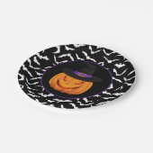 Assiettes En Carton Sorcière Citrouille d'Halloween (Angle)