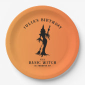 Assiettes En Carton Sorcière de base Femmes modernes Halloween (Devant)