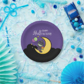 Assiettes En Carton Sorcière d'Halloween aimablement mignonne (Fête)