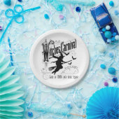 Assiettes En Carton Sorcière vintage d'Halloween (Fête)