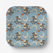 Assiettes En Carton Sorcière volant sur la lune cresente (Recto)