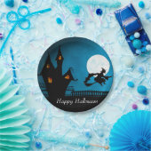 Assiettes En Carton Sorcière volante (Fête)