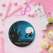 Assiettes En Carton Sorcière volante (Fête)