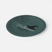 Assiettes En Carton Sorcières Casquette & Web, Halloween Party (Angle)