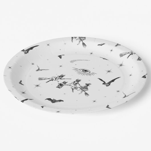Assiettes En Carton Sorcières chauves (Angle)