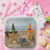 Assiettes En Carton Sorcières d'étoiles de plage d'Halloween (Fête)