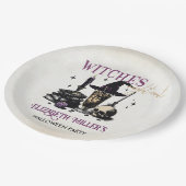 Assiettes En Carton Sorcières Soirée d'Halloween (Angle)