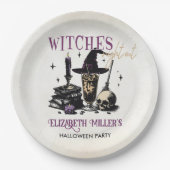 Assiettes En Carton Sorcières Soirée d'Halloween (Devant)