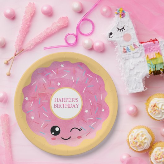 Assiettes En Carton Sortie de Donut Miss Out (Fête)