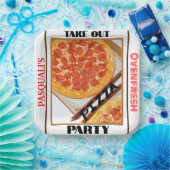 Assiettes En Carton Sortir Pizza Nom de la fête (Fête)