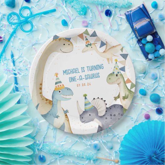 Assiettes En Carton Sote Dinosaur garçon dinomite fête d'anniversaire (Fête)
