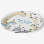 Assiettes En Carton Sote Dinosaur garçon dinomite fête d'anniversaire (Angle)