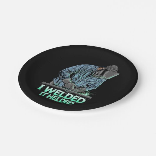 Assiettes En Carton Soudeur soudé Il A Aidé (Angle)